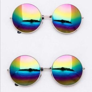 rainbow circle sunglasses